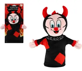 TEDDIES Maňuška Čertík 30 cm / Otvor na ruku / Mäkký plyš