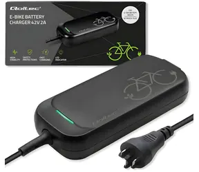 Qoltec Nabíjačka Pre pre e-bicykle BOSCH / Nabíjačka pre e-bicykle / 36V / 42V / 2A / + napájací kábel