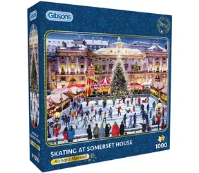 GIBSONS Puzzle Korčuľovanie pri Somerset House / 1000 dielikov / 68 × 49 cm