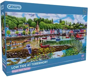 GIBSONS Panoramatické puzzle Odliv a príliv v Tobermory / 636 dielikov / 69 × 32 cm