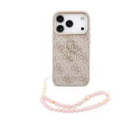 Guess PU 4G Metal Logo Strap pre iPhone 18 Pre ružová