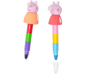 Hasbro Voskovky Prasiatko Peppa / Stohovateľné / 2 ks / 3 farby v jednej voskovke