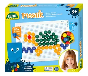 Lena Mozaika Farebné klobúčiky / 80 dielikov / od 3 rokov
