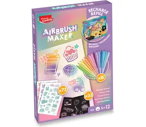 Maped Náhradná náplň Airbrush Maker / Kreatívna sada / 15 fixiek Color'Peps Jungle / 5 šablón / 3 sady samolepiek