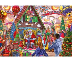 GIBSONS Puzzle Navštívte Santu / 1000 dielikov / 68 × 49 cm