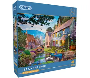 GIBSONS Puzzle Čaj na rieke / 500 dielikov / 48x34 cm