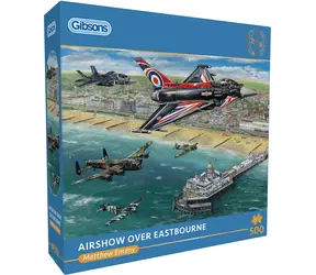 GIBSONS Puzzle Letecká šou NAD Eastbourne / 500 dielikov / 49 × 34 cm