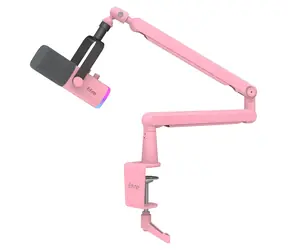 FIFINE TAM8 ružová / Stolný mikrofón / dynamický / USB / XLR / RGB