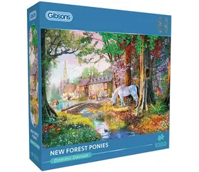 GIBSONS Puzzle Poníky z Nového lesa / 1000 dielikov / 68 x 49 cm