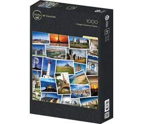 GRAFIKA Štvorcové puzzle Plavba cez Francúzsko / 1000 dielikov / 63,5 x 63,5 cm