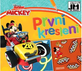 JIRI MODELS Moje prvé kreslenie Mickey a pretekári / Kreslenie a obťahovanie / 12 strán / 4 strany cvičenia