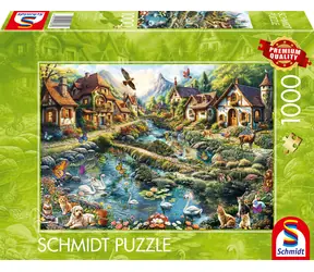 Schmidt Puzzle Dedina na okraji lesa