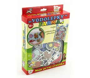 TEDDIES Vodolepky Moje prvé zvieratká: Farma / 12 ks / sieťka na uskladnenie