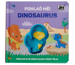 JIRI MODELS Pohlaď ma Dinosaurus / 10 strán / Mäkká hračka dinosaura na pohladenie