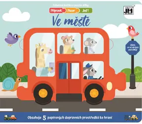 JIRI MODELS Vkladacia knižka Pripraviť, pozor, choď! - V meste / Vkladacie puzzle / 5 dielikov