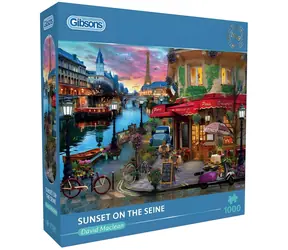 GIBSONS Puzzle Západ slnka NAD Seinou / 1000 dielikov / 68 x 49 cm