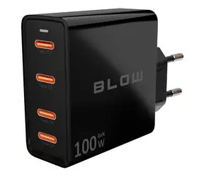 Blow Sieťová nabíjačka 4X USB-C 100W čierna / Nabíjačka / GaN / PD 100W / PPS