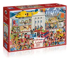 GIBSONS Puzzle Buckinghamský palác - Pod pokrievkou / 1000 dielikov / 68 x 49 cm