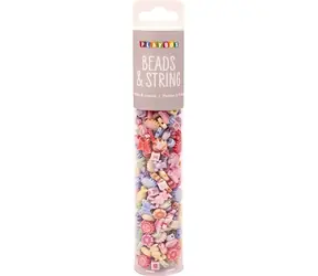 PLAYBOX Korálky v tube pastelovej / 350 ks