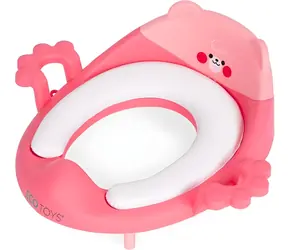 ECOTOYS Záchodová doštička pre deti ružové / Nadstavec na WC / Protišmykové / Madlá