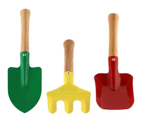 TEDDIES Záhradné náradie 3 ks / Detské náradie / kov, drevo
