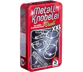 Schmidt Sada kovových hlavolamov Duell XXL v plechovej krabičke / Hlavolam / 6 ks / pre 2 hráčov / od 7 rokov