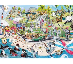 GIBSONS Puzzle Zábavné stádo / 1000 dielikov / 68 x 49 cm