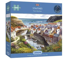 GIBSONS Puzzle Staithes, Veľká Británia / 1000 dielikov / 68 x 49 cm
