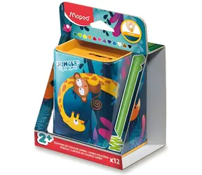 Maped Pastelky Jumbo Jungle Fever / 12 ks / trojhranné / bezdrevné