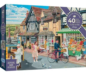 GIBSONS Puzzle Skladáme spolu: Návšteva dediny / 40 dielikov