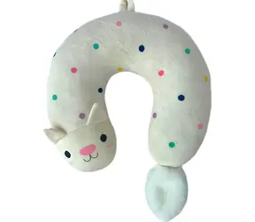 SPARKYS Záhlavník Mačka / Záhlavník / 31 x 31 x 6 cm / detský motív / univerzálny cestovný vankúš