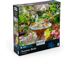 HOP Puzzle Letné vtáctvo / 1000 dielikov / nepravidelné dieliky / plagát A3