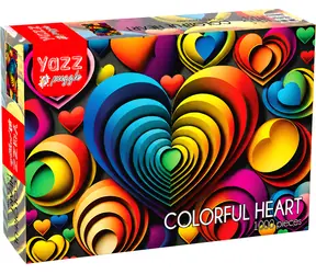 YAZZ Puzzle Farebné srdcia