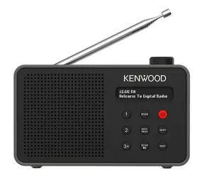 Kenwood CR-M25DAB čierna / DAB+ rádio / Bluetooth 5.3 / USB-C / LCD displej / výdrž batérie 7 h