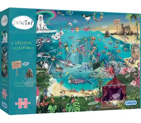 GIBSONS Puzzle Spoločnosť živočíchov / 1000 dielikov / 68 x 49 cm