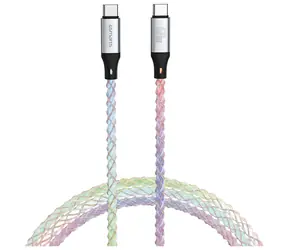 4smarts kábel USB-C na USB-C RGB 60W / Kábel / Power Delivery / 1,5 m