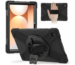 4smarts Rugged Case Grip pre Samsung Galaxy Tab A11 čierne / Puzdro / s pútkom na ruku