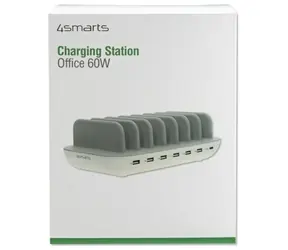 4smarts Office Charging Station biela / Nabíjacia stanica / 60W / 7 zariadení / USB-C + 6x USB-A