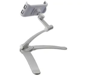 4smarts ErgoFix H7 strieborná / Držiak / kuchynský a stolný / pre tablety a telefóny 12-18 cm / 360° otočný