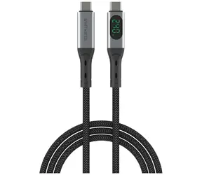 4smarts DigitCord 240W 1,5m čierny / Kábel USB4 / 40 Gb/s / 8K 60Hz / PD 240W