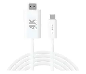 4smarts kábel USB-C na HDMI 2m biela / Kábel / 4K 60Hz