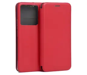 Beline Book Magnetic pre POCO X6 červená / Puzdro typu kniha / Magnetické zapínanie / Umelá koža