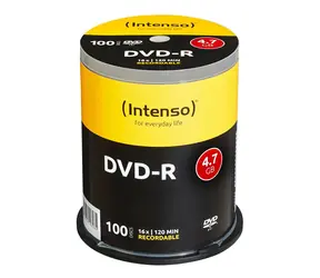 INTENSO DVD- R 4,7GB / Optické médium / 16x / 100 ks / Cake box