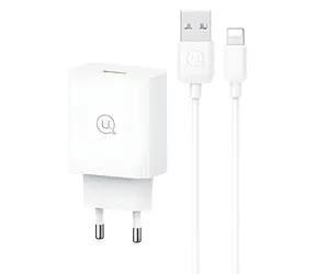 USAMS SCXLTZ03 biela / Nabíjačka / 18W / 1x USB-A / kábel USB-A-Lightning