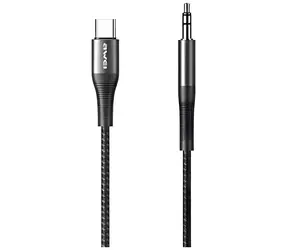 AWEI CL-116T čierna / Adaptér / USB-C / Jack 3,5 mm