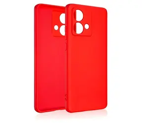 Beline Silicone Case púzdro pre Motorola Moto Edge 40 Neo červená / Púzdro / Silikón / Textilná podšívka