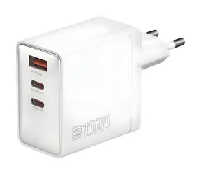 4smarts SGaN Pocket 100W biela / Nabíjačka / GaN / 2x USB-C / USB-A / PD 100W