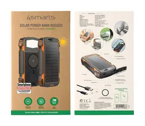 4smarts TitanPack Rugged UltiMag 20000mAh čierna / Powerbanka / Solárny panel / Qi nabíjanie 15W / 20W