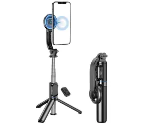 AWEI X51 čierna / Selfie tyč / Bluetooth spúšť / MagSafe úchyt / Statív / teleskopická do 1045 mm