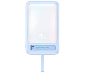 USAMS CD219 XM Series modrá / Power Bank / 10000mAh / Bezdrôtové nabíjanie 15W / Magnetické uchytenie